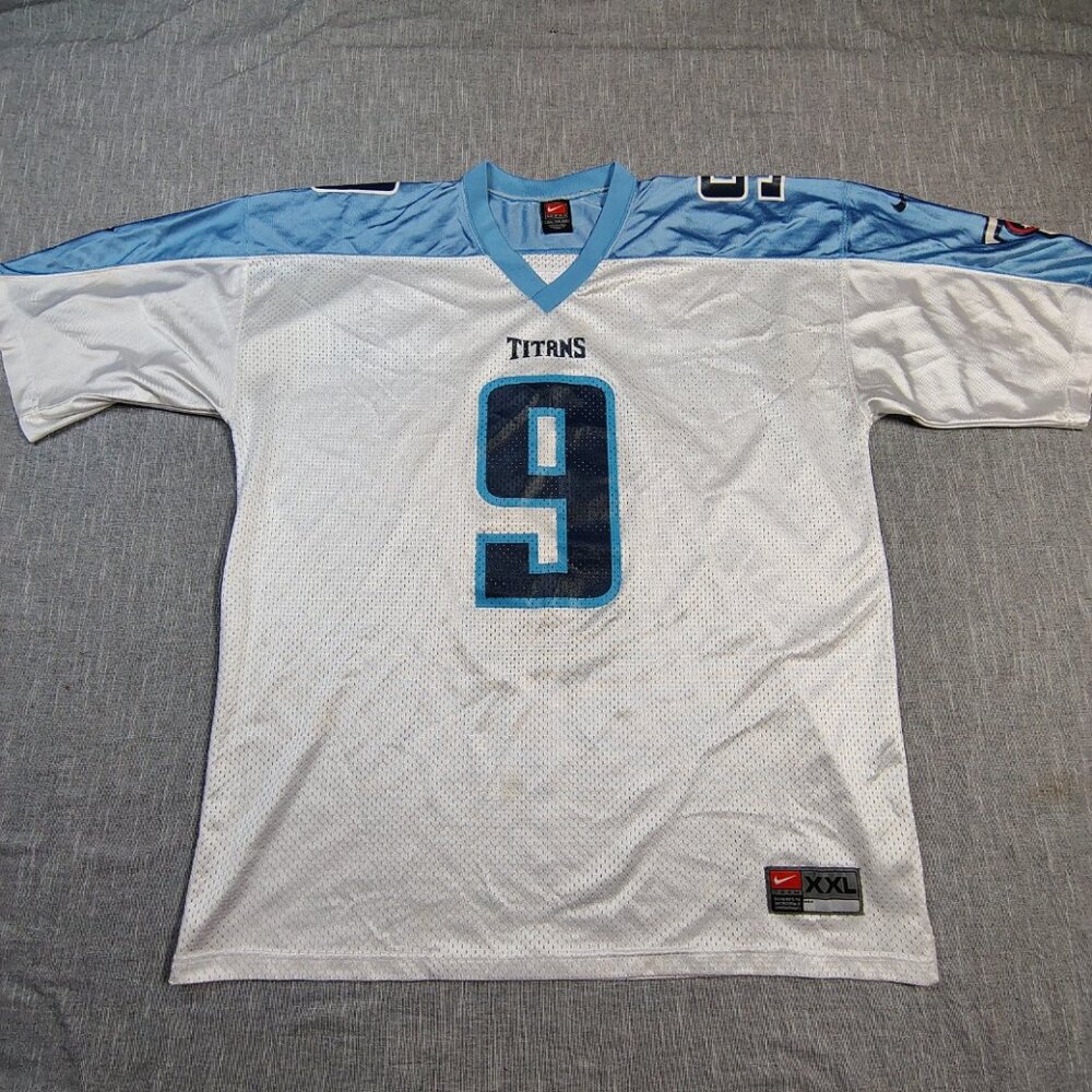 VINTAGE Steve McNair Tennessee Titans Nike Team Jersey XXL White NFL Footballl